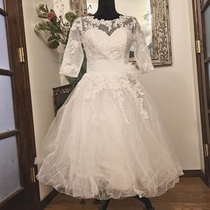 White lace dress